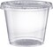 100 Count Clear Disposable Plastic Portion Cups with Lids - Small Plastic Condiment Containers for Sauce, Salad Dressings & Portion Control
